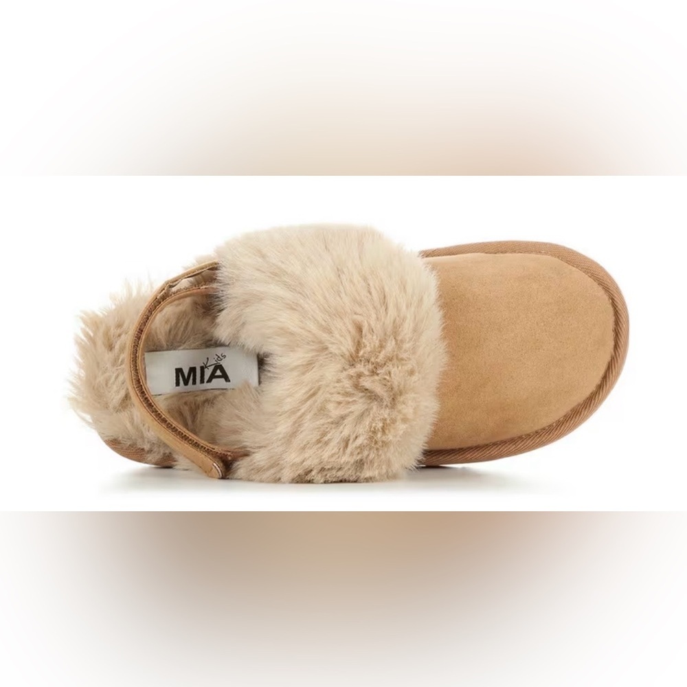 MIA Tan Faux-Fur Backless Slide Big Kids Girl - Picture 5 of 13